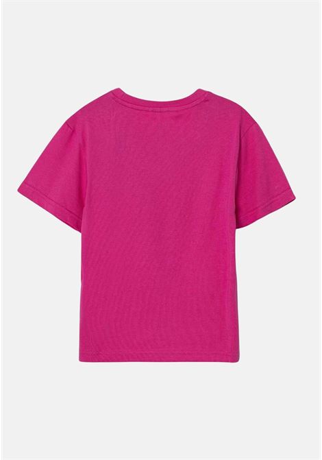 T-shirt a manica corta Adicolor Trefoil fucsia da bambina ADIDAS ORIGINALS | IY7419.